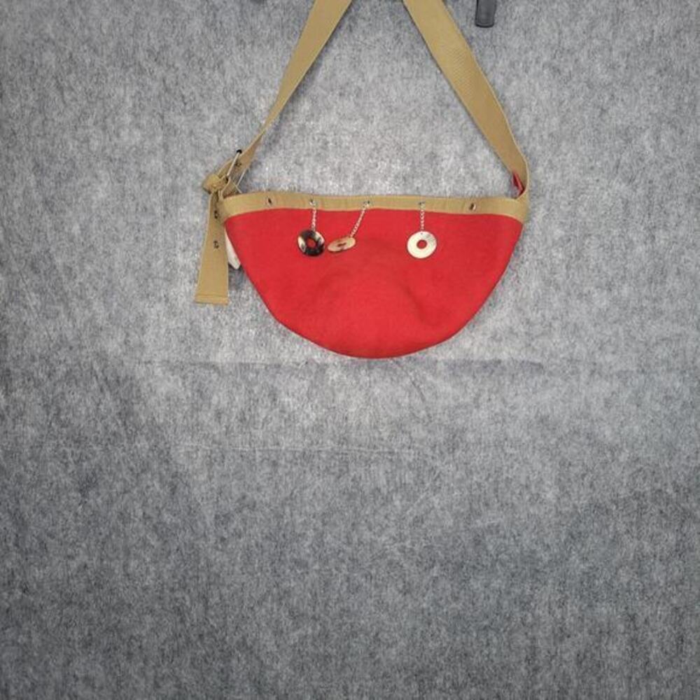 Inkamoda Made in Peru Sustainable Purse Bag Red‎ Buckle Statement Art Half Moon